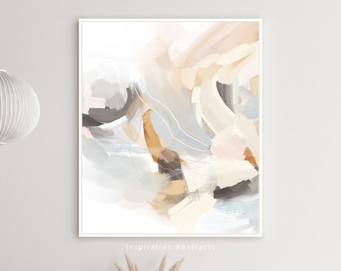 Large Abstract Painting, Pastel Wall Art, Printable Wall Art, Mixed Media Art, Nursery Wall Art, Modern Wall Art, Airy Painting