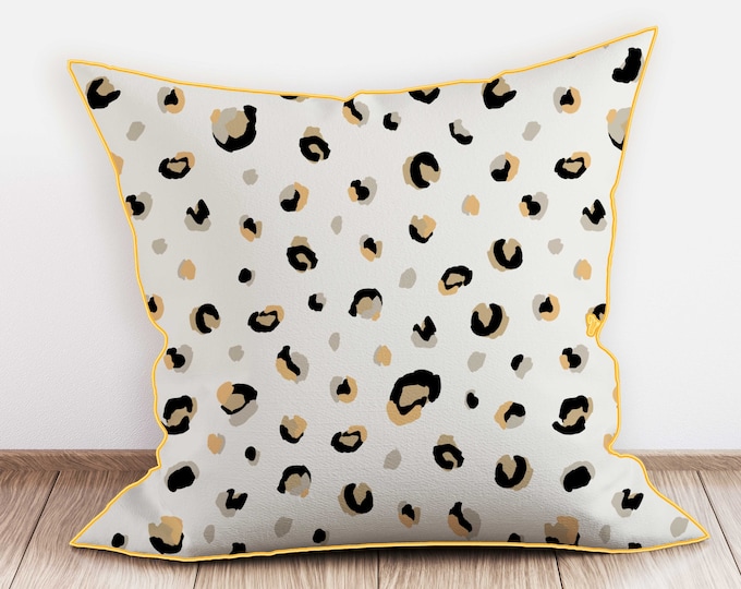 Abstract Cushion, Velvet Throw Pillow, Animal Print Scatter Cushion, Decorative Pillow, Living Room Decor